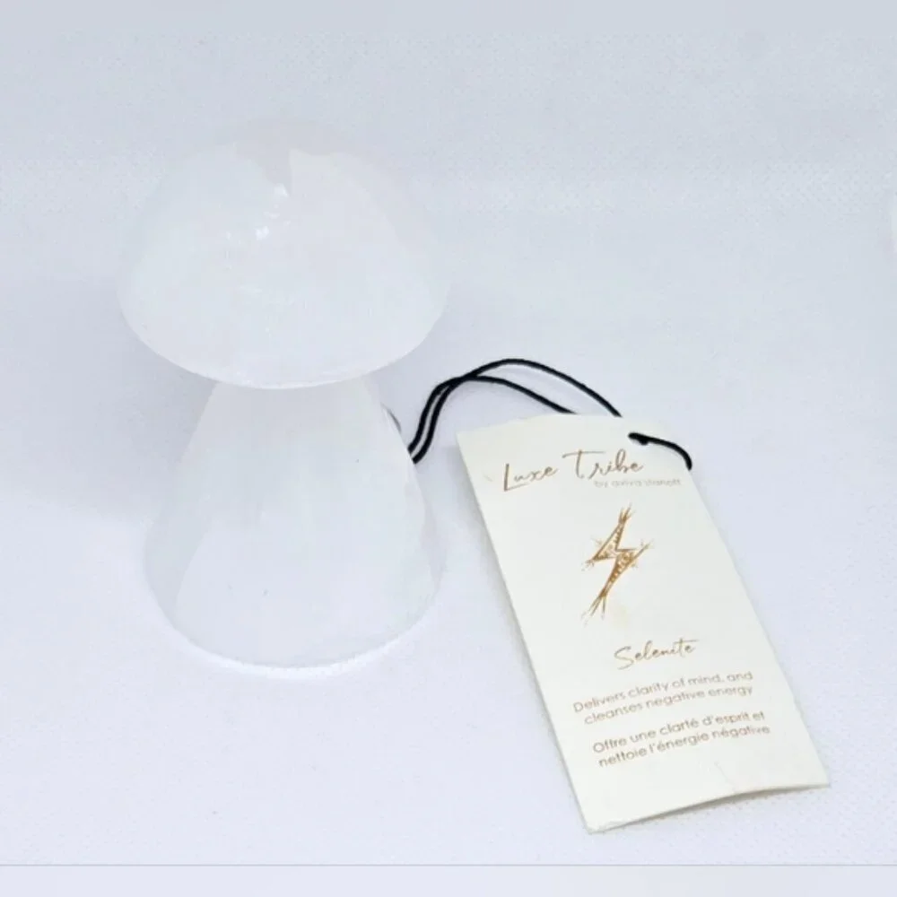 Luxe Tribe Selenite Mushroom Decor